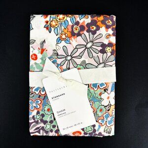 New Pottery Barn Amelia Floral Organic Cotton Percale Sham STANDARD Size